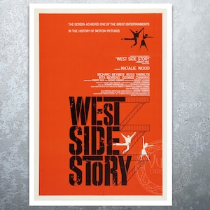 Vintage Movie Poster "West Side Story" (c.1961) - Natalie Wood - Premium Reproduction Giclée Fine Art Print