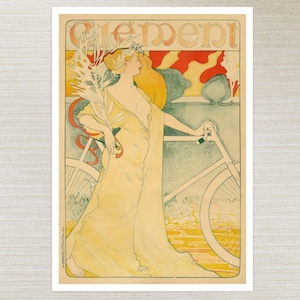 Arthur Foache "Clément" (c.1900) Vintage Art Nouveau Advertising Poster - Premium Reproduction Giclée Fine Art Print