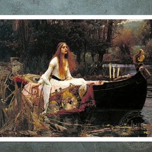 John William Waterhouse - "The Lady of Shallot" (c. 1888) - Premium Reproduction Giclée Fine Art Print