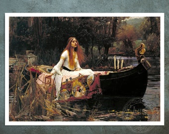 John William Waterhouse - "The Lady of Shallot" (c. 1888) - Premium Reproduction Giclée Fine Art Print