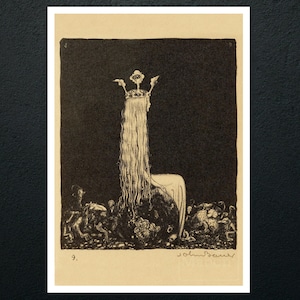 John Bauer “The Princess and the Trolls” (c.1915) - Giclée Fine Art Print