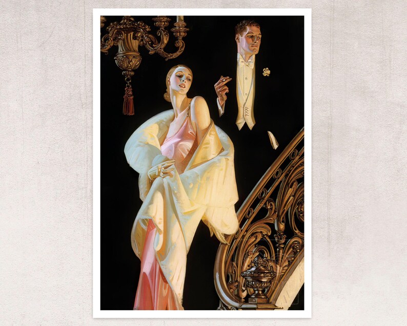 Vintage Advertising Poster Artwork for "Arrow collars" (c.1932) by J.C Leyendecker - Giclée Fine Art Print image 1