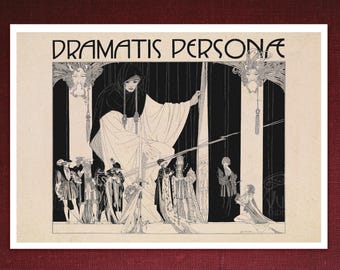 John Austen "Hamlet: Dramatis Personae" (c.1922) Vintage Book Illustration, William Shakespeare - Giclée Fine Art Print