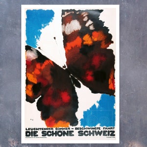 Vintage Advertising Poster "Die Schöne Schweiz" (c.1930)  by Augusto Giacometti - Premium Reproduction Giclée Fine Art Print