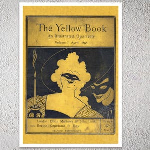 Vintage Book Illustration "The Yellow Book: Volume 1" by Aubrey Beardsley (c.1894) - Giclée Fine Art Print