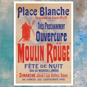 Jules Chéret "Moulin Rouge" (c.1888) Belle Époque Advertising Poster - Premium Reproduction Giclée Fine Art Print