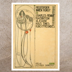 Charles Rennie Mackintosh &quot;Meister der Innen&quot; (c.1902) Vintage Art Journal Cover - Premium Reproduction Giclée Fine Art Print