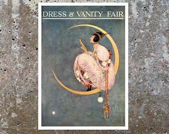 Vintage Vanity Fair Magazine Cover &quot;October 1913&quot; by George Wolfe Plank - Premium Reproduction Giclée Fine Art Print