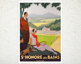 Roger Broders "St. Honore les Bains" (c.1929) - Giclée Fine Art Print