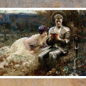 Arthur Hacker "The Temptation of Sir Percival" (c.1894) Pre-Raphaelite Brotherhood - Giclée Fine Art Print