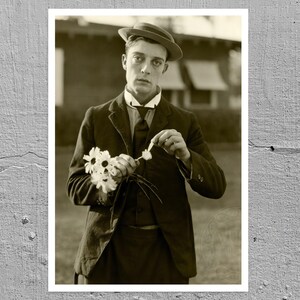 Vintage Photograph "Buster Keaton" (c.1920) Silent Film Star - Giclée Fine Art Print