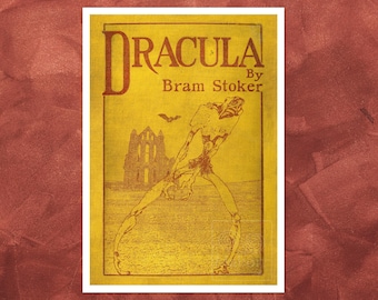 Bram Stoker "Dracula" 1897 - Adapted Vintage Book Cover Illustration - Gothic Horror - Giclée Fine Art Print