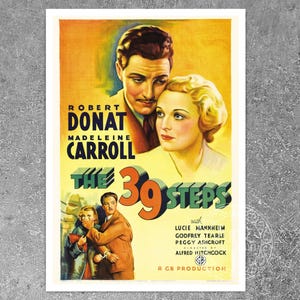 Vintage Movie Poster "The 39 Steps" (1935) Alfred Hitchcock - Giclée Fine Art Print