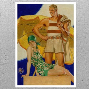 J.C Leyendecker "Summer" (c.1927) Saturday Evening Post Cover Artwork - Giclée Fine Art Print