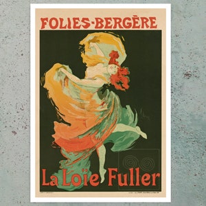 Jules Chéret "Folies-Bergère, La Loïe Fuller" (c.1893) Belle Époque Advertising Poster - Premium Reproduction Giclée Fine Art Print