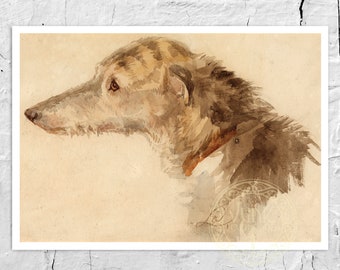 Sir Edwin Henry Landseer "Irish Wolfhound" Premium Reproduction Giclée Fine Art Print