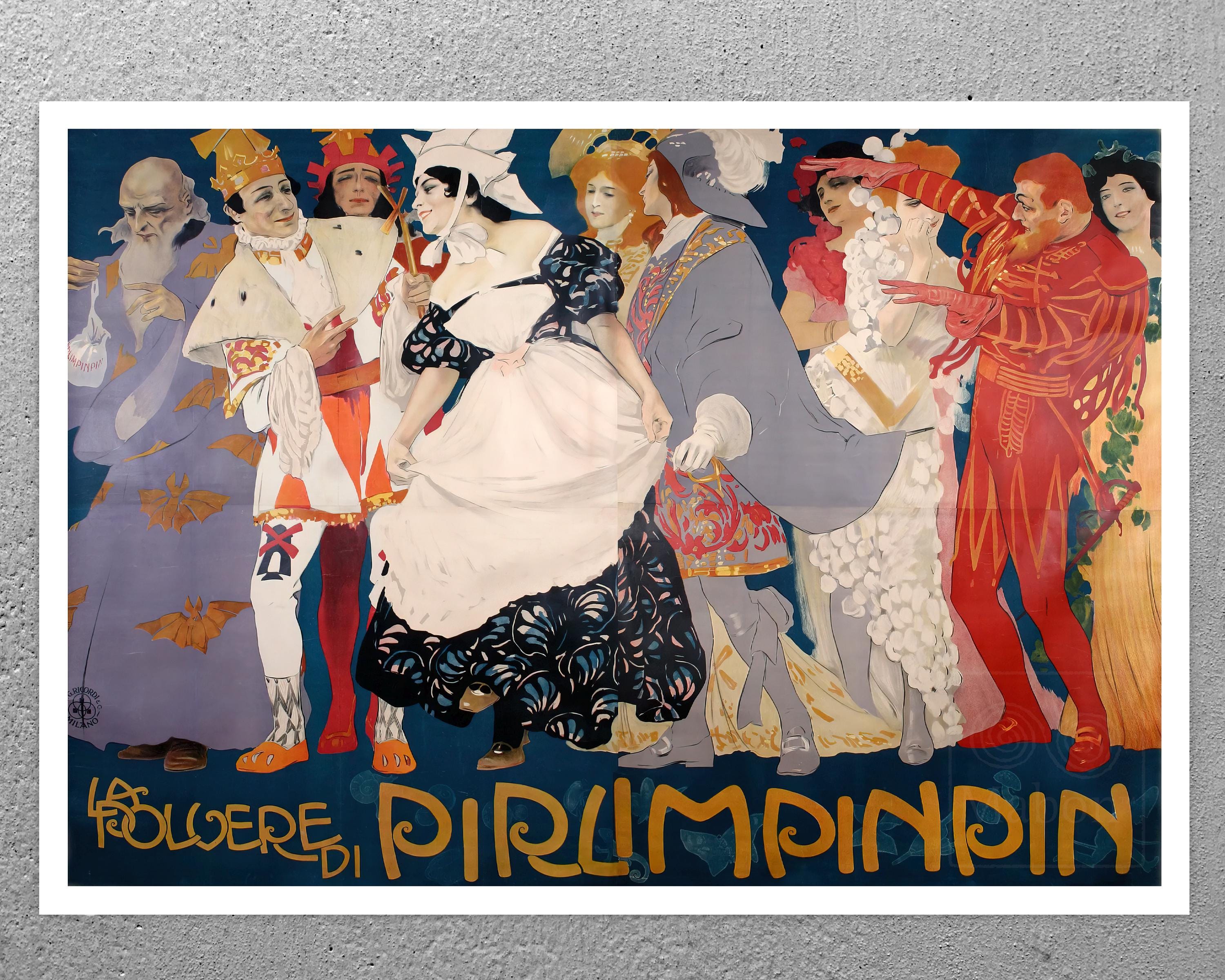 Leopoldo Metlicovitz "La Polvere Di Pirlimpinpin" (c.1907) - Vintage Advertising Poster - Premium Reproduction Giclée Fine Art Print