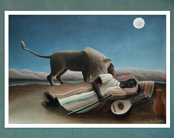 Henri Rousseau "The Sleeping Gypsy" (c.1897) - Giclée Fine Art Print