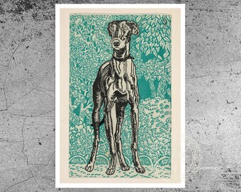 Moriz Jung "Greyhound" (c.1912) - Giclée Fine Art Print
