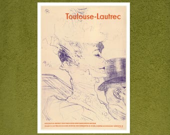 Exhibition Poster "Toulouse-Lautrec, Dresden 23.11.64 - 13.2.65" (c.1964) - Giclée Fine Art Print