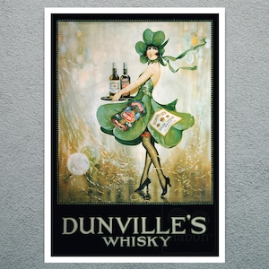 Vintage Advertising Poster "Dunville's Whisky" Edward Cole (c.1900) Premium Reproduction Giclée Fine Art Print