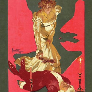 Vintage Advertising Poster for Puccini's Opera "Tosca" (c.1899) by Adolfo Hohenstein - Giclée Fine Art Print image 2