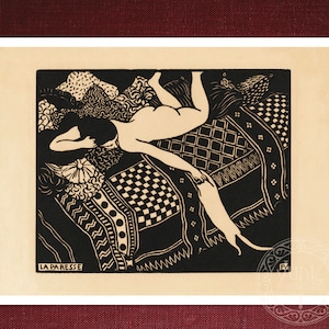Félix Vallotton &quot;La Paresse&quot; (c.1896) - Premium Reproduction  Giclée Fine Art Print