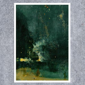 James Abbott McNeill Whistler "Nocturne Black & Gold: The Falling Rocket" (c.1872) - Giclée Fine Art Print