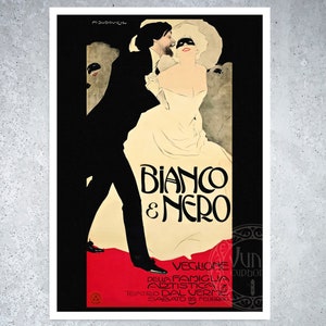 Marcello Dudovich "Bianco e Nero" (c.1908) Vintage Italian Advertising Poster - Premium Reproduction Giclée Fine Art Print