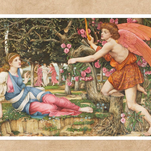 John Roddam Spencer Stanhope "Love and the Maiden" (c.1877)  - Premium Reproduction Giclée Fine Art Print