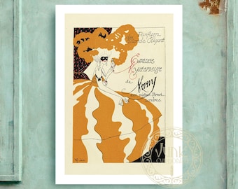 French Art Deco Magazine Illustration "Parfum van Morny" (c.1920)  - Giclée Fine Art Print