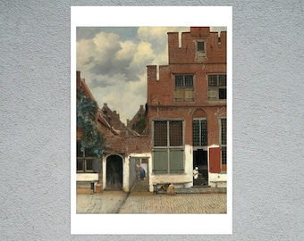 Johannes Vermeer "The Little Street" (c.1657-1658) - Giclée Fine Art Print