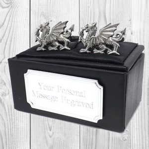 Cymru Welsh Dragon Cufflinks Y Ddraig Goch Pewter cufflinks Silver Cufflinks dragon cufflinks wales cufflink welsh gift Mens Gift Cuff Link