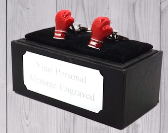 Gemelli regalo boxe, regalo pugili, regalo guantoni da boxe di CUFFLINKS DIRECT Regalo inciso regalo personalizzato regalo per lui regalo per lei