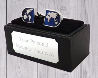 Regalo di viaggio con mappa del mondo Gemelli, regalo di viaggio, regalo di crociera di CUFFLINKS DIRECT Regalo inciso regalo personalizzato regalo per lui regalo per lei