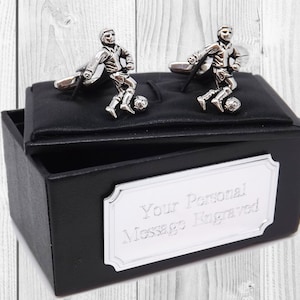 Soccer Cufflinks Football Striker Player Mens Wedding Gift Cuff links by CUFFLINKS DIRECT Anniversary Gift Christmas Present Birthday