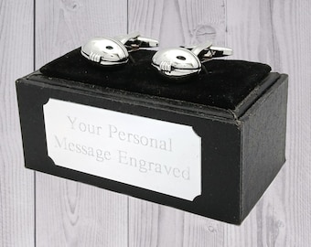 Gemelli da polso da uomo con pallone da rugby di CUFFLINKS DIRECT ...