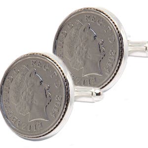 2014 - 4th Year Mens 5p Coin Cuff Links in Gift Box or Bag by CUFFLINKS DIRECT