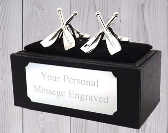 3D Rowers Rowing Regatta Boat Race Remo lama regalo gemelli di CUFFLINKS DIRECT regalo inciso regalo personalizzato regalo per lui regalo per lei