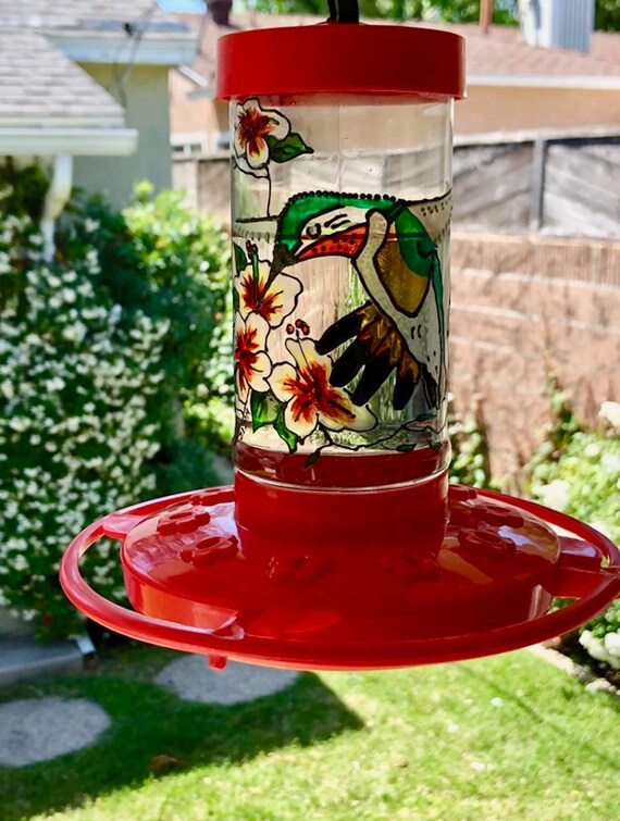 16 Oz Hummingbird Feeder Made To Order 16 Ounce Wide Mouth Etsy
