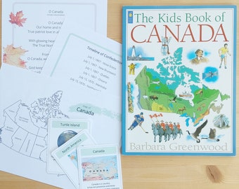 Canada Through Literature, Homeschool, Curriculum, Unit study, Elementary, Geography, History, Printable, Provinces, Territories, Country