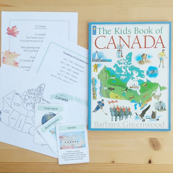 Canada Through Literature, Homeschool, Curriculum, Unit study, Elementary, Geography, History, Printable, Provinces, Territories, Country