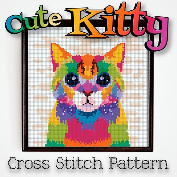 Cross Stitch Pattern Cat Etsy