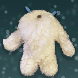 Sheepskin Yeti, Yeti Ornament, Abominable Snowman Ornament, Snow Monster, Holiday Decor, Keepsake Ornament, Funny Gift
