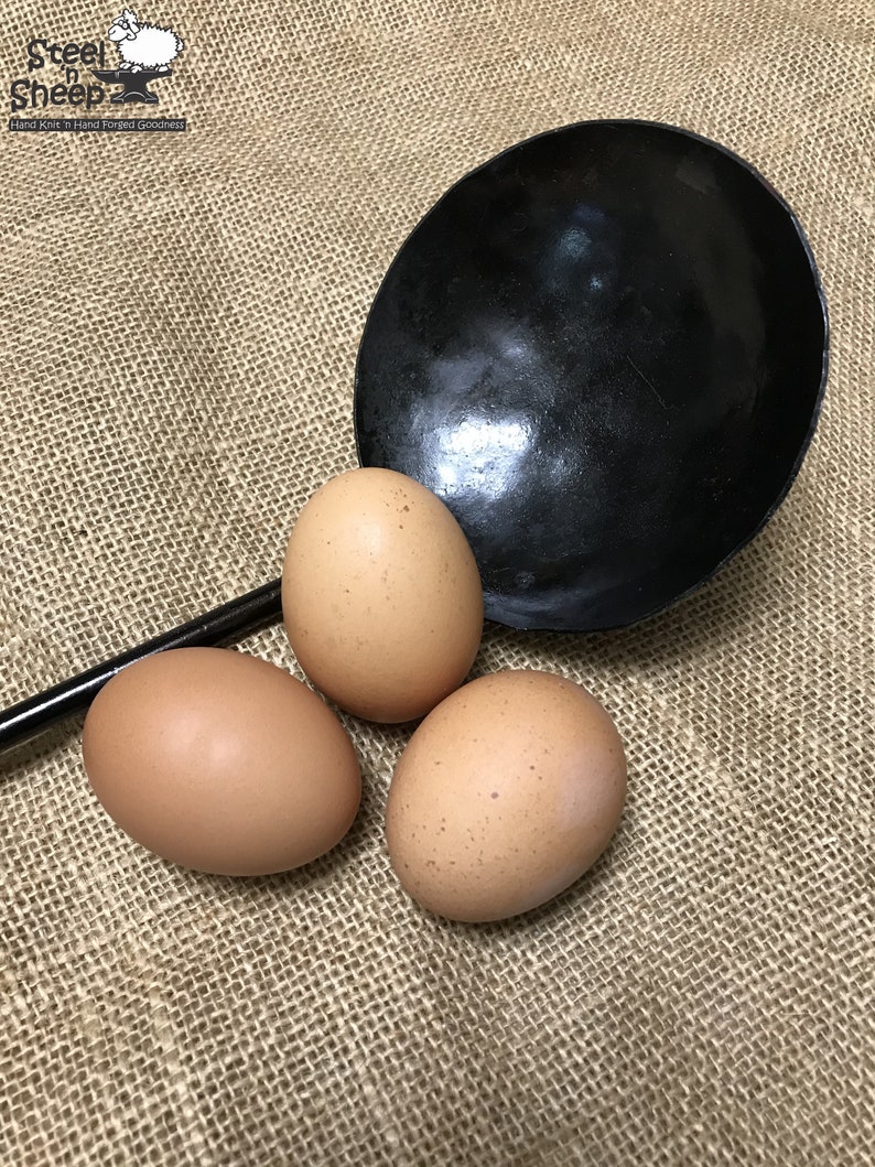 Hand Iron Egg Spoon Etsy