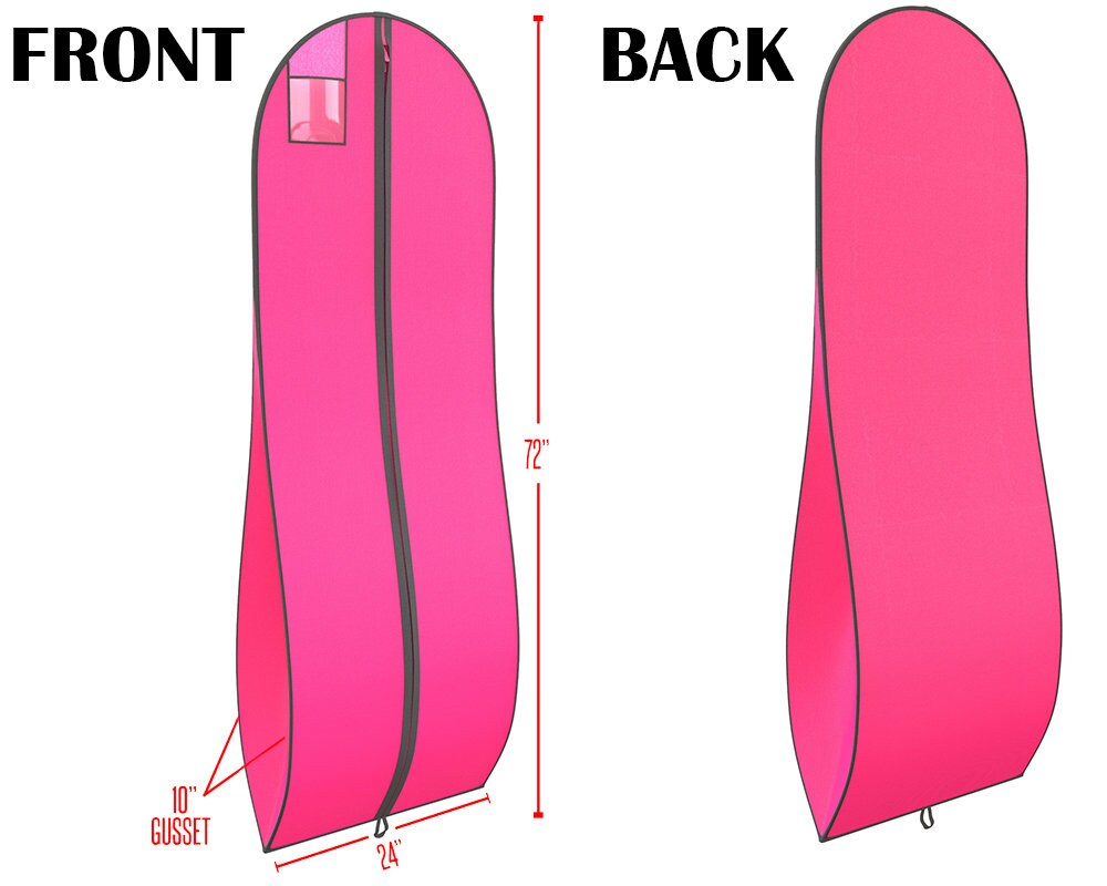 Pink Gusseted Garment Bag for Womens Dresses Travel Folding Etsy