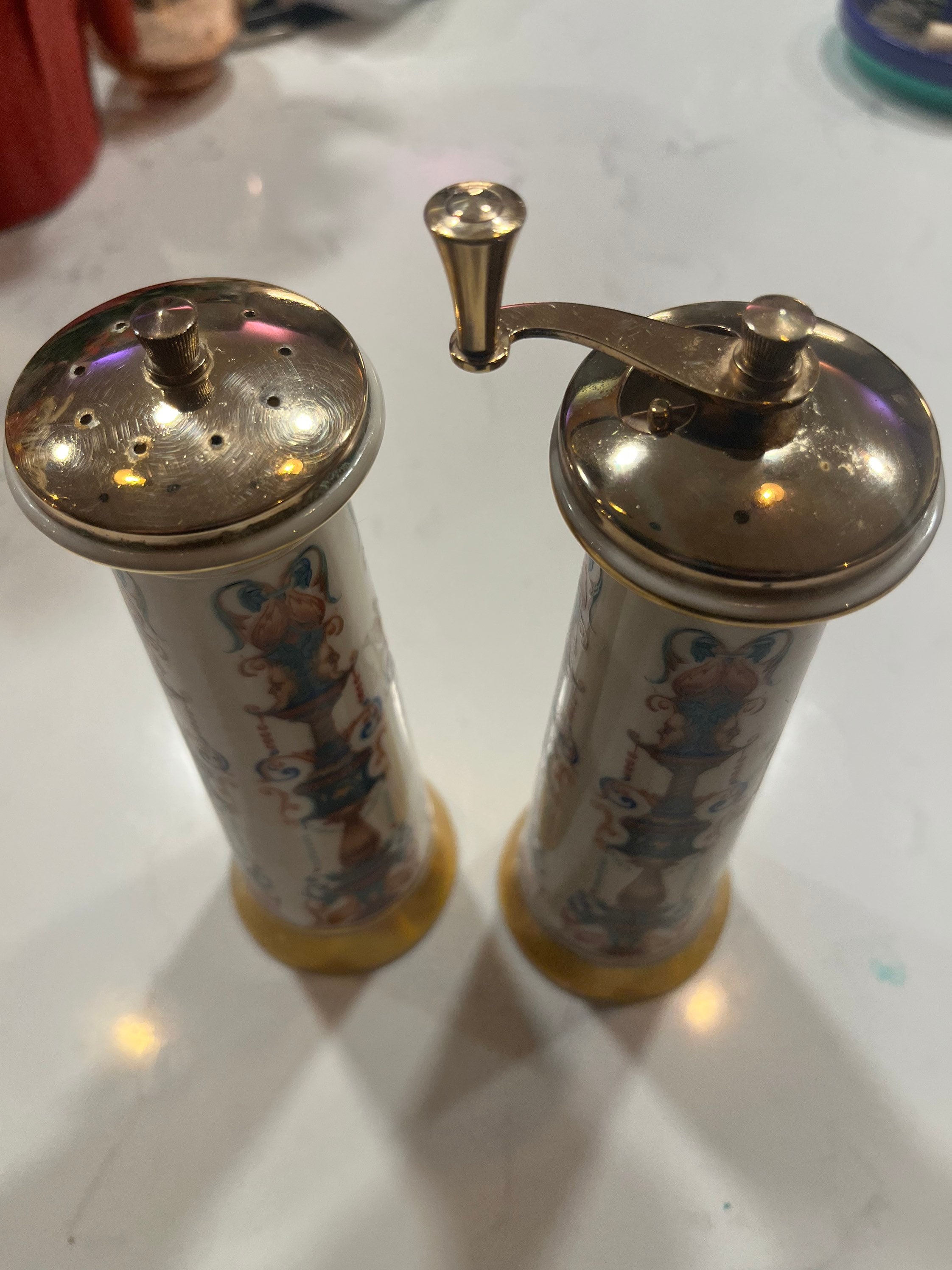 Vintage Corning Ware Spice Of Life Salt & Pepper Shaker La Saliere & Le