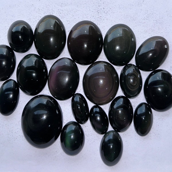 Wholesale Lot Of Rainbow Obsidian Cabochon,Mix Shape Rainbow Obsidian Gemstone Cabochon, Rainbow Obsidian, Top Quality Obsidian Loose Stone