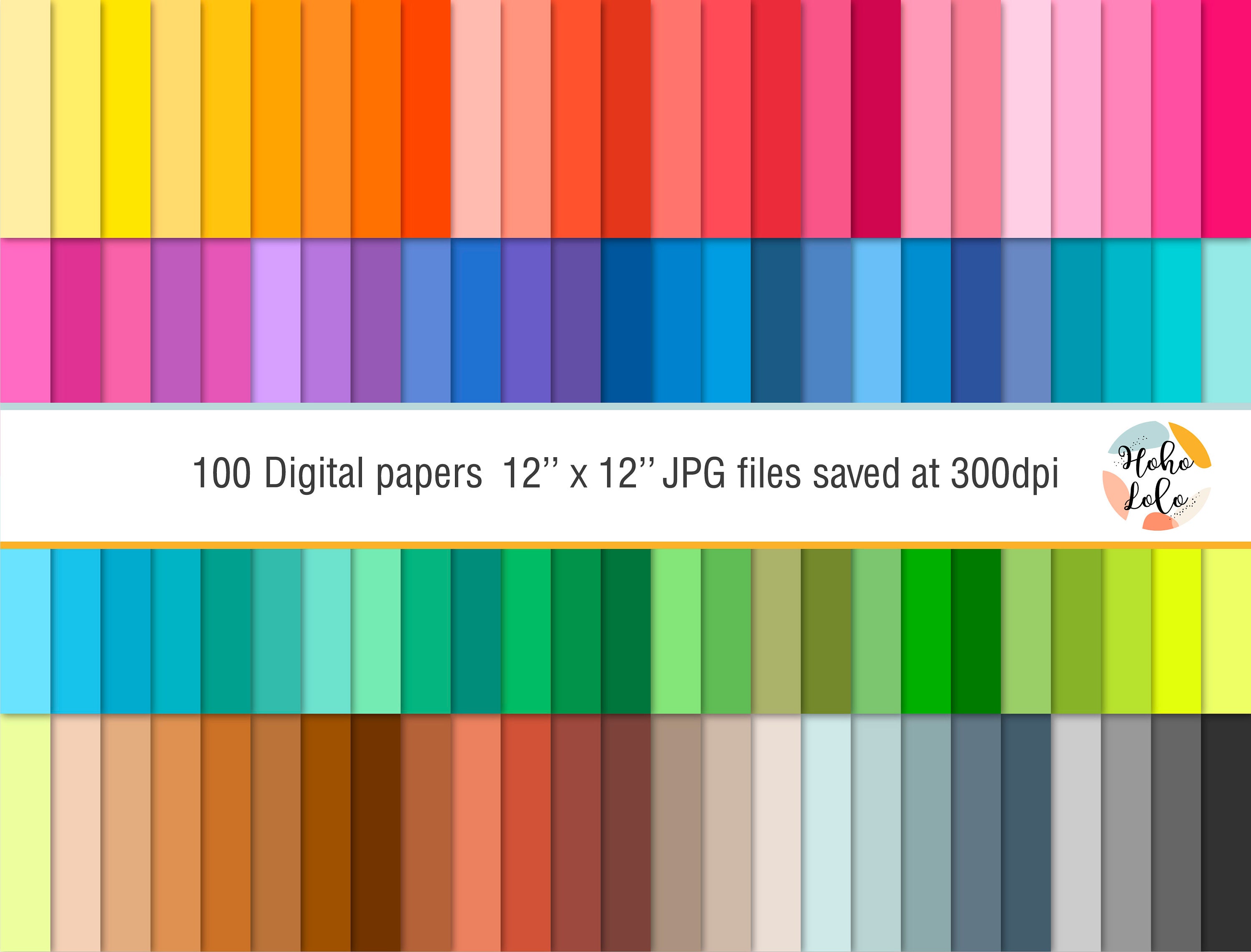 Solid Color Digital Paper Pack 100 Jpgs Etsy