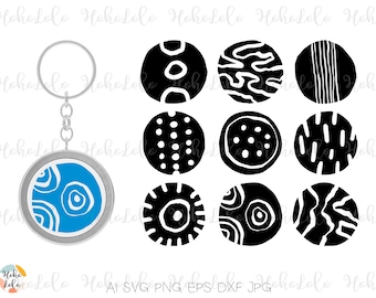 Key Chain Round Pattern Svg, Circle Patterns Svg, Abstract Pattern Clip art Png